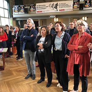 Photo de la fête de votation congre AVS 12 au Progr à Berne
