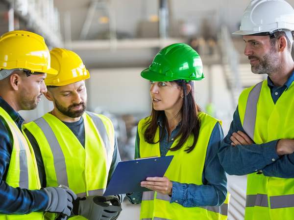 Contrôle sur un site de construction